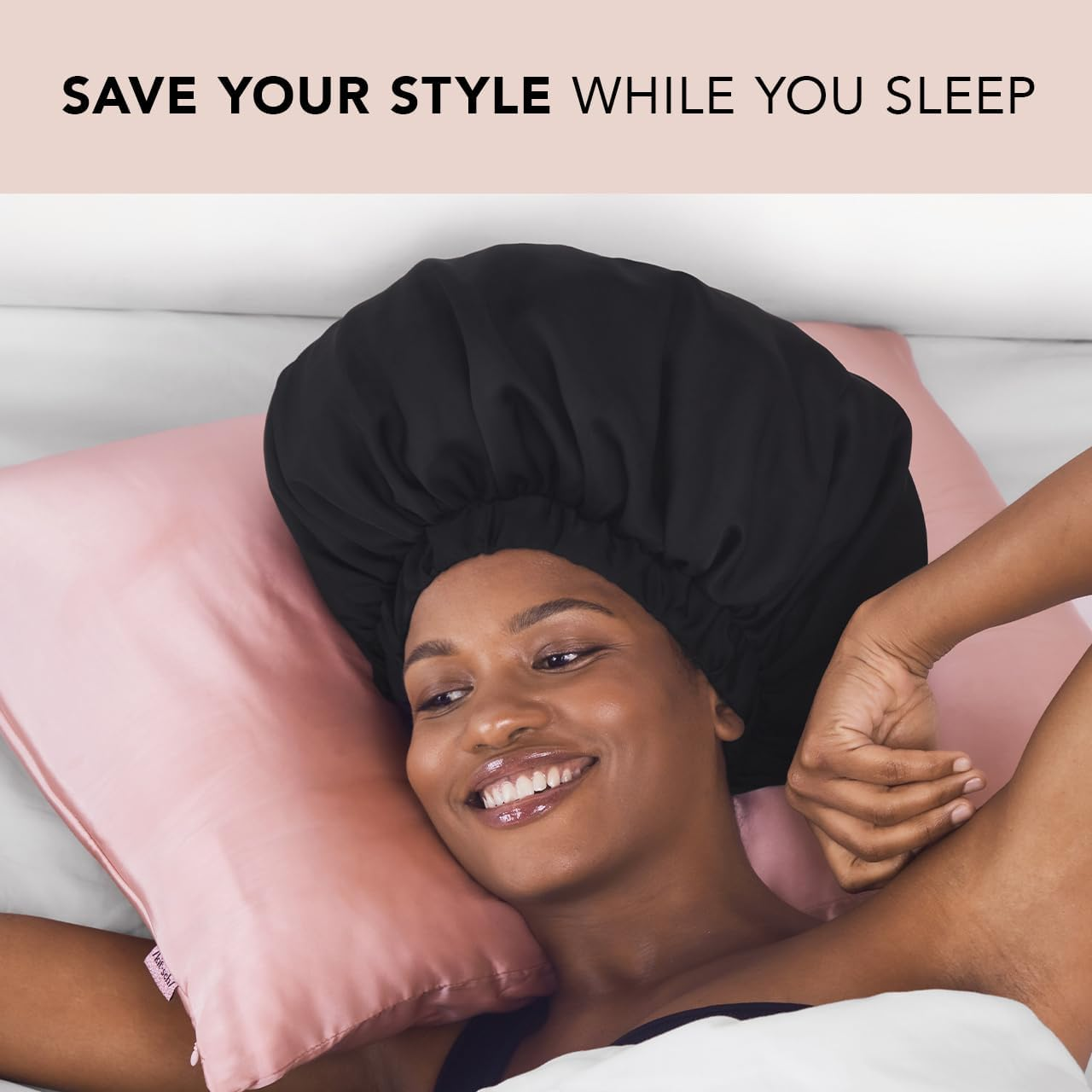 Kitsch Sleep Scarf Bonnet Cap for Women, Lightweight Head Wrap, Softer than Silk Hair Wrap for Sleeping, Satin Bandanna Scarf image number 3