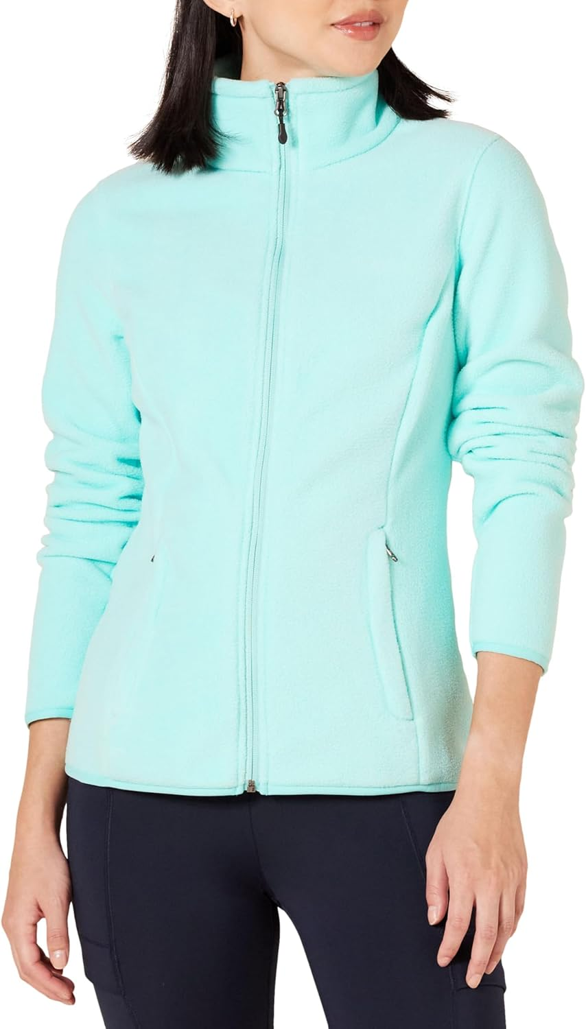 Amazon Essentials Women'S Classic-Fit Long-Sleeve Full-Zip Polar Soft Fleece Jacket (Available in plus Size), Aqua Blue, Large image number 6