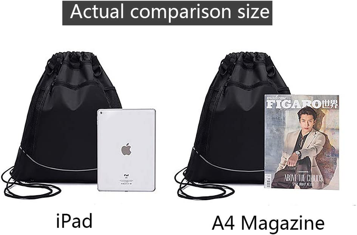 STAY GENT Drawstring Basketball Backpack for Boys, Foldable Soccer Backpack Gym Bag Sackpack Sports Sack with Detachable Ball Mesh Bag for Volleyball Baseball Yoga - Blue image number 4