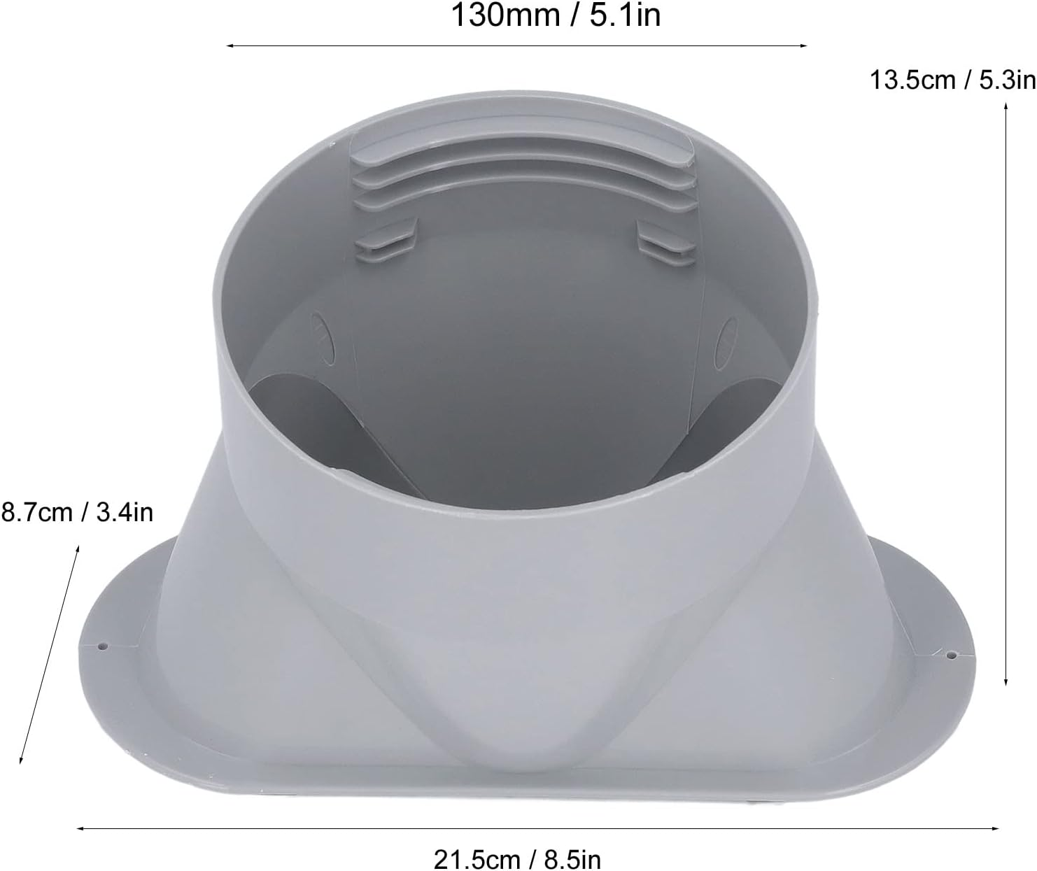 Ejoyous 5In Portable Air Conditioner Exhaust Hose Sealing Connector, ABS Material, Prevent Heat/Cold Leakage, Boost Cooling Efficiency, for Universal 130Mm Diameter AC Exhaust Pipes image number 6