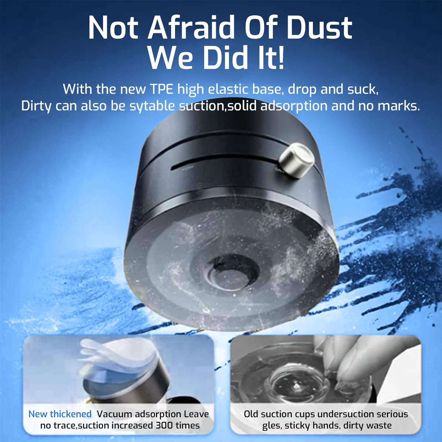 Lyvixora 2025 Magnetic Phone Holder for Car, Vacuum Suction Cup Phone Mount with Foldable Design - Double-Sided Strong Adsorption& Rotational Adjustment Phone Holder for Smooth Surface (Black) image number 2