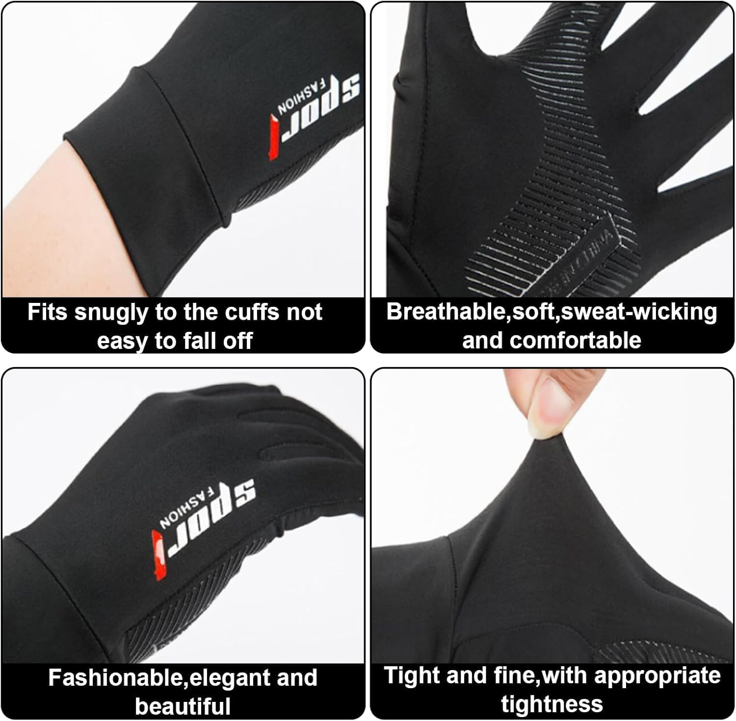 CUBETA Fingerless Anti-Slip Men'S Gloves, Sun Protection Gloves for Outdoor, Driving, Traveling, Fishing image number 5