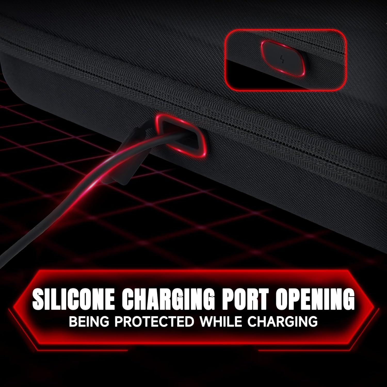 Playvital Carrying Case for Nintendo Switch 2 with Silicone Charging Port, Portable Travel Case with 10 Game Card Slots, Shockproof Protective Hard Shell for Switch 2 Accessories Storage &ndash; Black image number 1