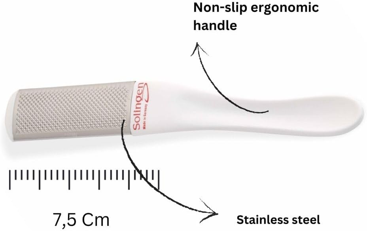 Solingen Professional | Foot File | Foot Rasp | Callus Remover Best Foot Care Pedicure Tool to Remove Hard Skin | Can Be Used on Both Wet and Dry Feet | Made in Germany Steel-Slim image number 1