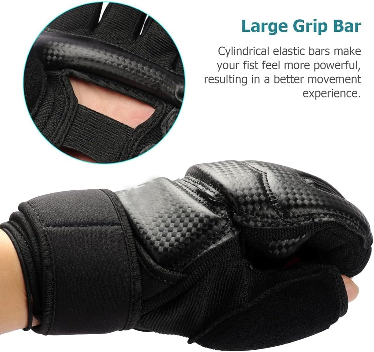 Pro Performance Kickboxing Gloves,Sparring Gloves for Men and Half Finger, High-Impact Boxing Gloves for Bag Training and UFC(L) image number 5