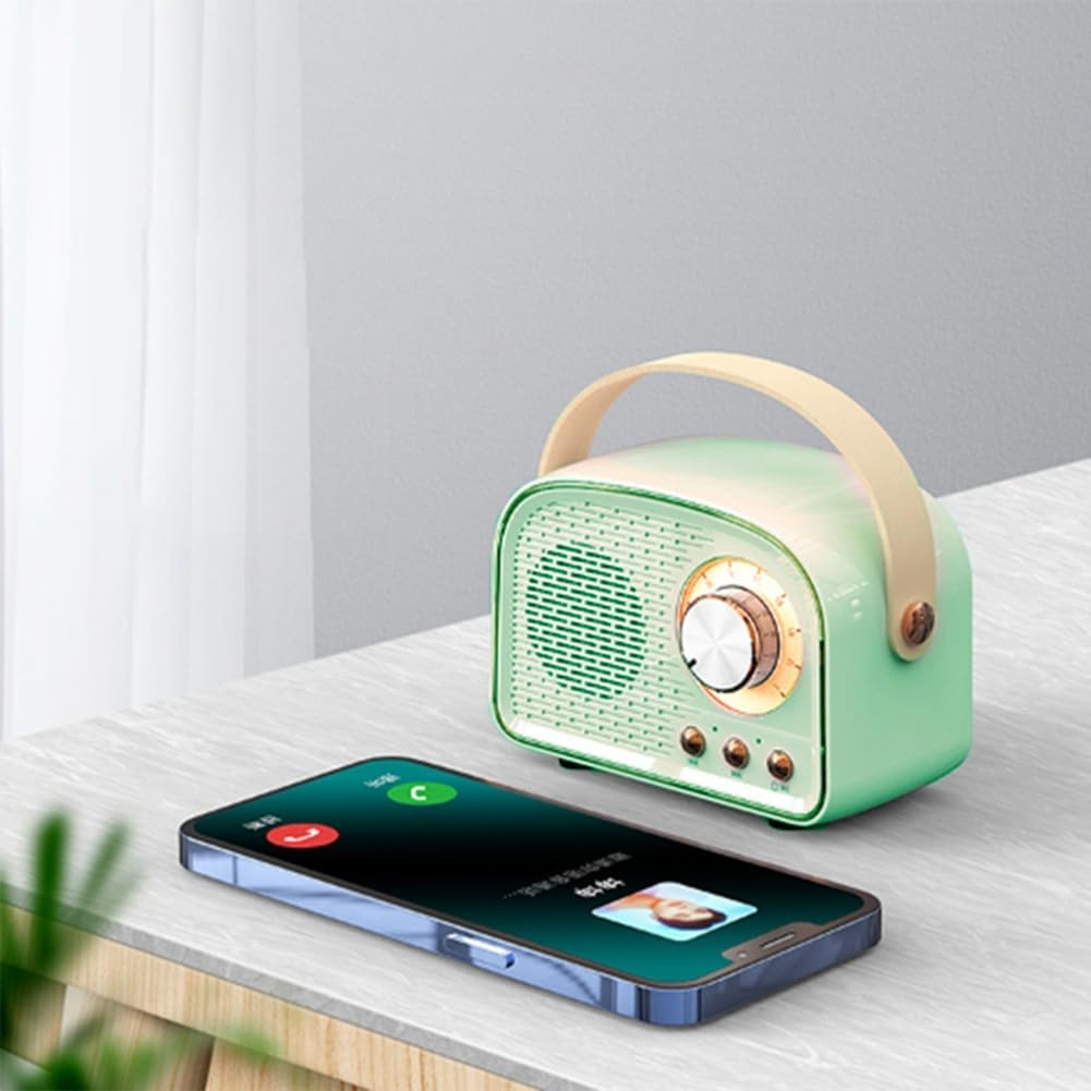 ISTOVO Wireless Retro Speaker Radio, Outdoors Portable Bluetooth Speaker Supports TWS Pairing/U-Disk/Tf Card/Aux image number 4