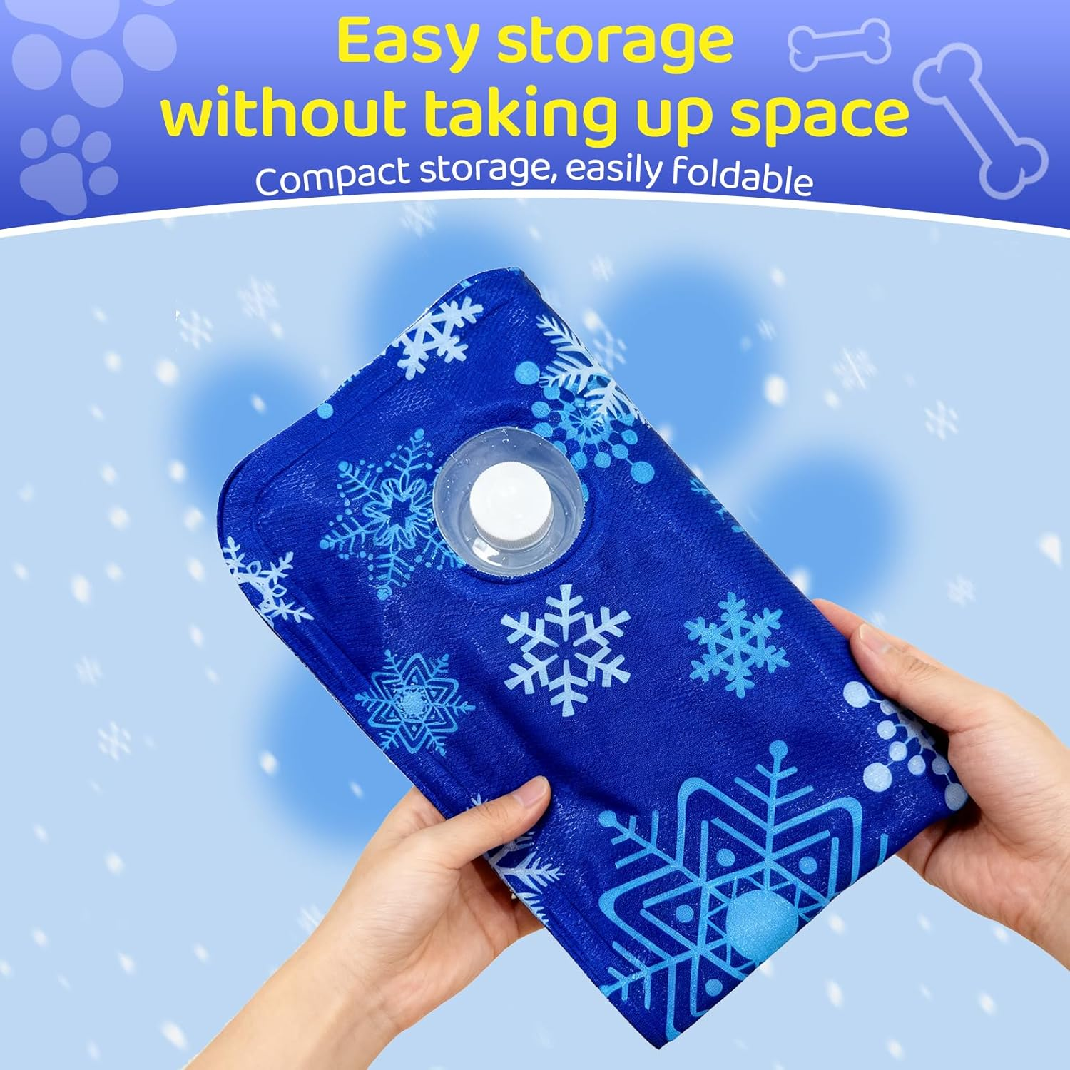 LOVELEDI Dog Cooling Mat - Pet Cooling Mats for Dogs and Cats, Durable 50X60Cm Cool Pad Pet Soft Pads, Waterproof, Endothermic & Easy Clean Self Cooling Puppy Kennel Bed for Home Indoor Outdoor image number 4