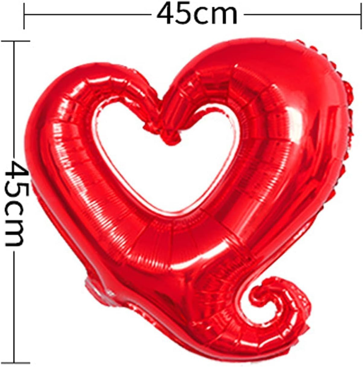 Red Heart Balloons, Heart Shape Foil Mylar Helium Balloon for Valentine'S Day Wedding Party Decorations 10 Pcs image number 2