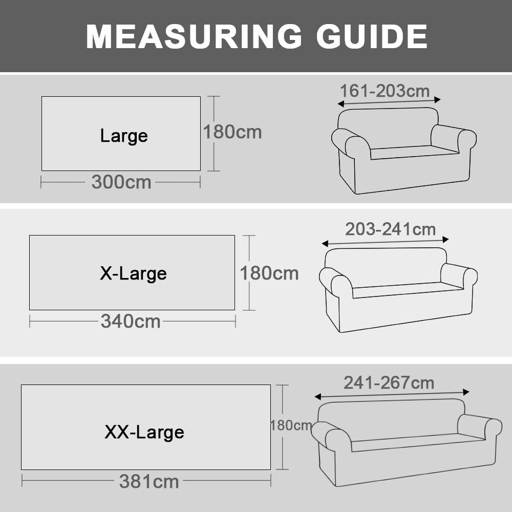 Smarcute Chenille Sofa Cover for Cushion Couch Sofa Slipcover Soft Couch Cover for Sectional Couches Sofa Towel Cover for Living Room Furniture Throw Covers for Pets Dog(Xx-Large,180X381Cm, Khaki) image number 5