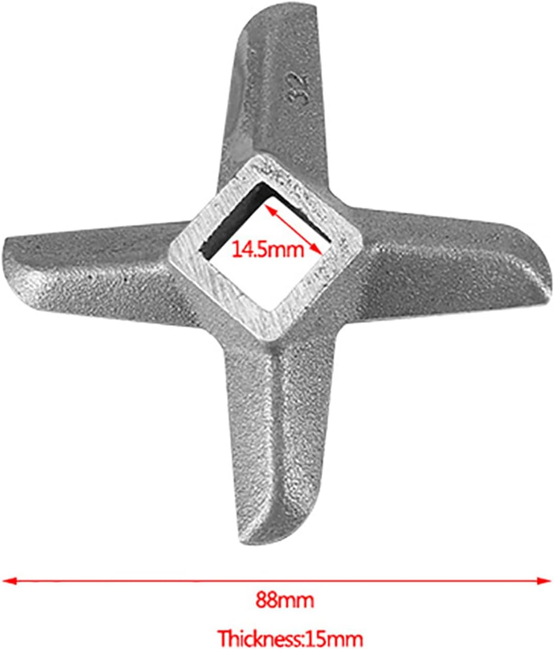 ANKROYU Meat Grinder Blade, Steel Kitchen Food Meat Grinder Blade, Food Meat Grinder Processor Blade, Meat Grinder Knife for Home Kitchen Grinders Accessories(32 Number) - 32 Number image number 4