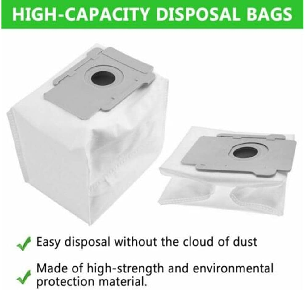 12 Packs Eco-Friendly Disposal Vacuum Dust Bags for Irobot Roomba I7/I7+/E5/E6/S9 Series Replacement image number 3