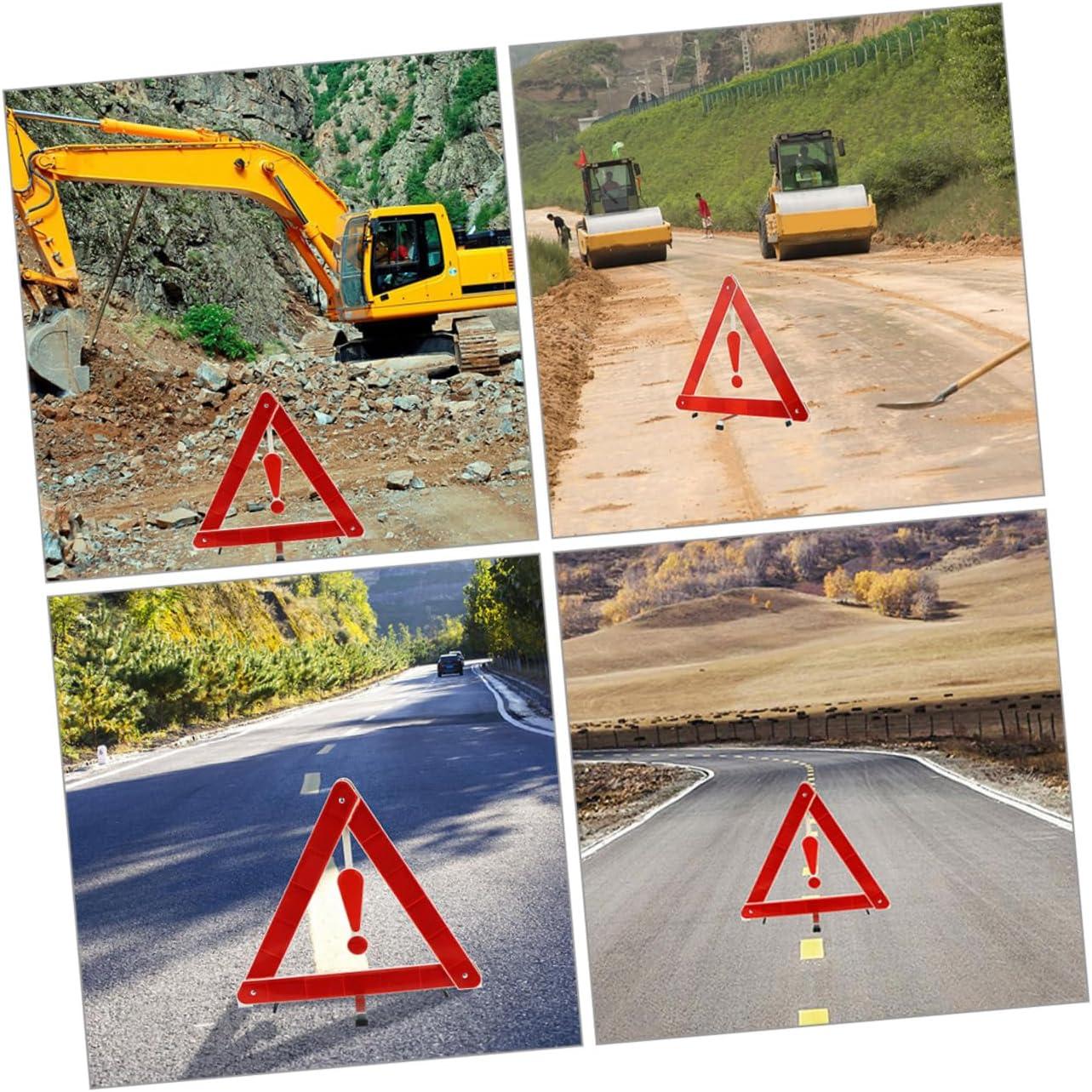 3Pcs Reflective Warning Triangle Emergency Roadside Safety Triangles for Vehicles Highway Warning Reflective Road Markers image number 3