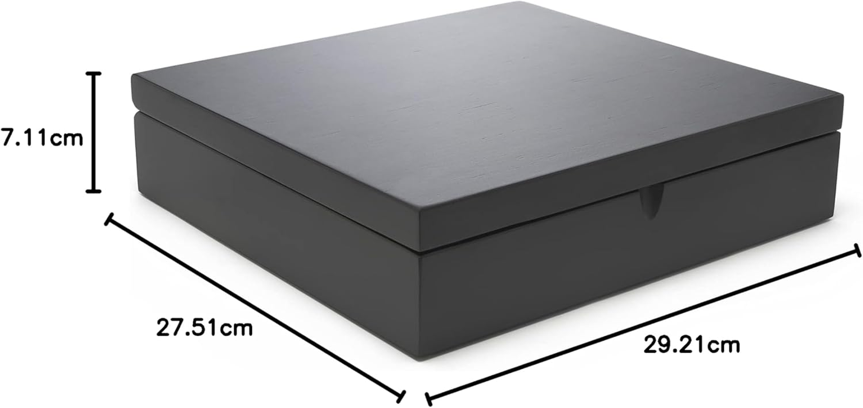 Bredemeijer Tea Box 12 Compartments Bamboo without Window, Black