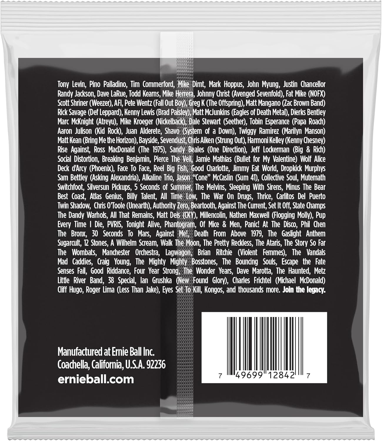 Ernie Ball Regular Slinky Stainless Steel Electric Bass Strings - 50-105 Gauge