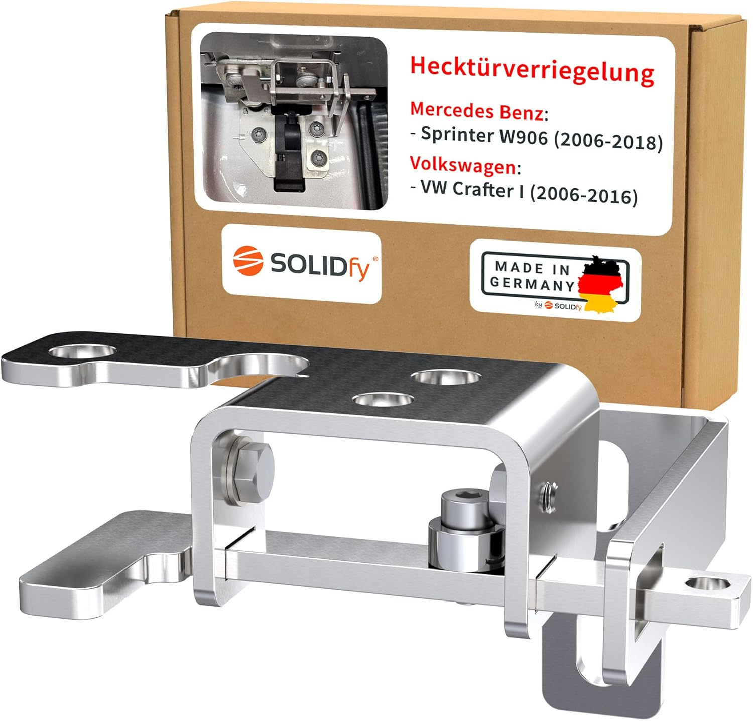 Solidfy&reg; - Rear Door Lock for Mercedes Sprinter W906 and VW Crafter I Type 2E | Rear Door Burglary Protection Security Caravan Camper image number 6