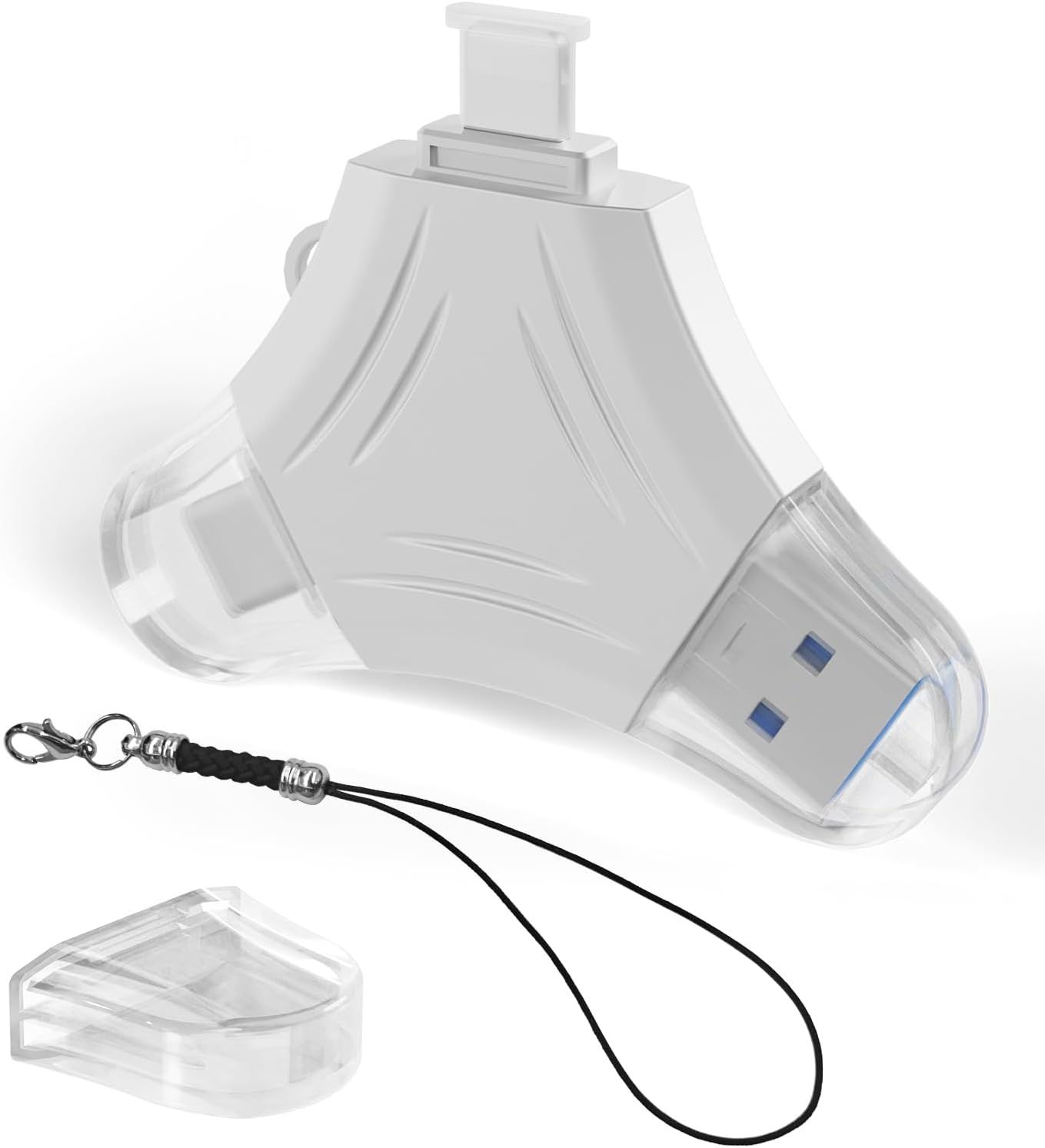 USB 3.0 Flash Drive for Phone 512Gb:3In1 External Memory Photo Keeper Storage Stick for Picture/Video/Data Saver/Backup High Speed Thumb/Jump/Hard Drive for Ipad/Android/Pc -Silver