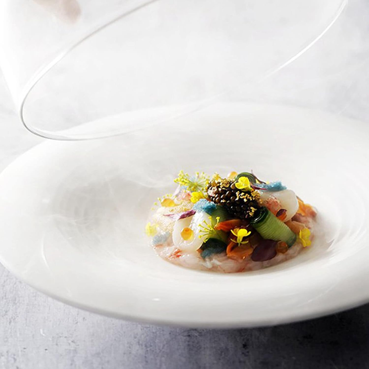 Gernie Smoking Dome Cover, Portable Smoke Infuser with Handle, Acrylic, Clear image number 6