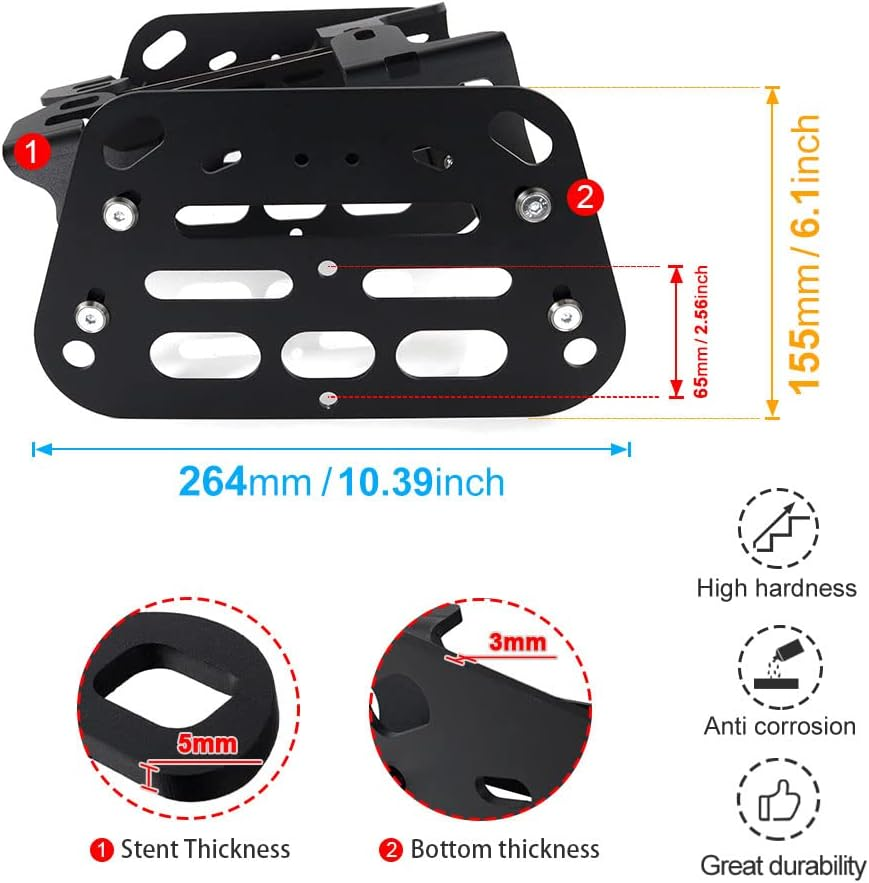 Xitomer Motorcycle Saddlebag Racks, Fit for NC 700X 2012-2013 / NC 750 X/DCT 2014-2019 2020, Motorcycle Saddlebag Racks Luggage image number 5