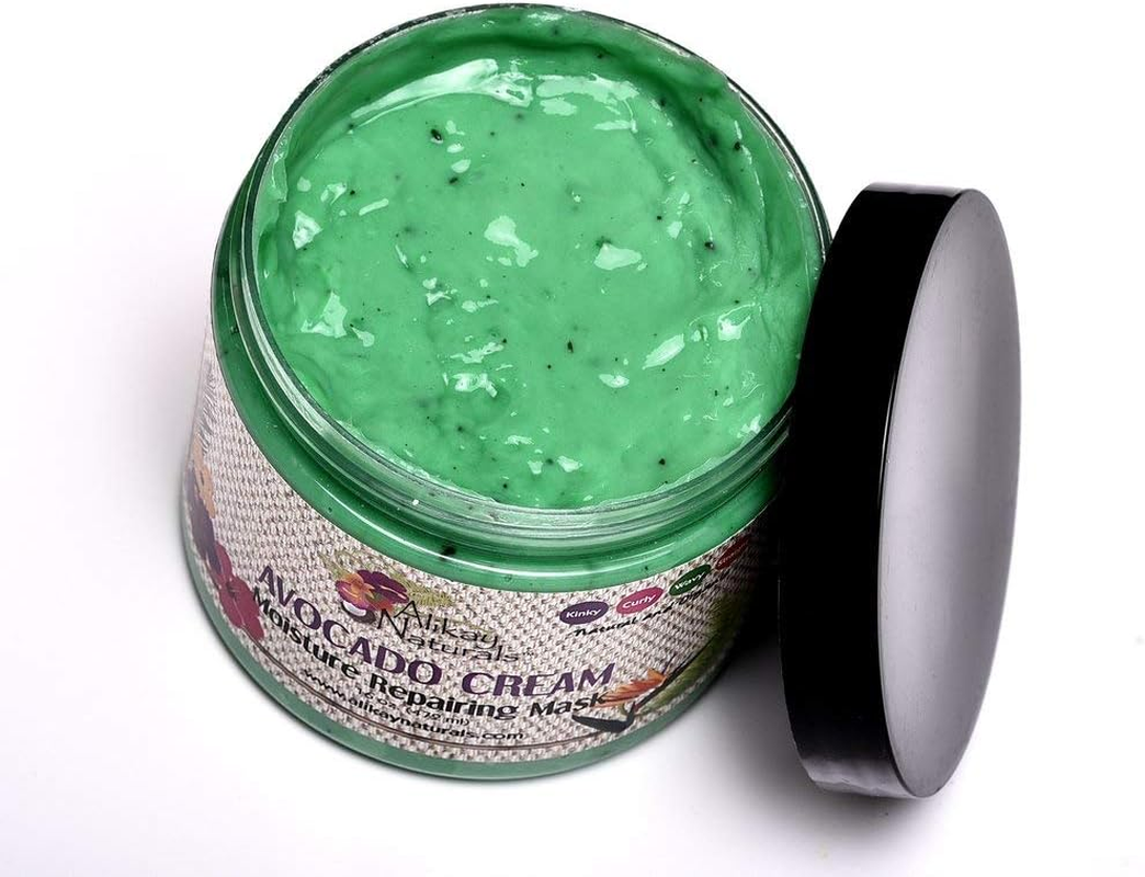 Alikay Naturals Avocado Cream Moisture Repairing Hair Mask, 8 Ounce image number 3