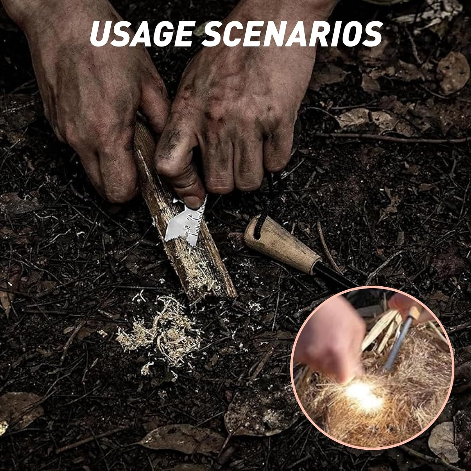 2 Pack Fire Starter Survival Tool, Flint and Steel with Ferro Rods Fire Starters for Campfires, Outdoor Activities, Emergency Fire Making, Compact Multi Tool with Bottle Opener, Durable Magnesium Kit image number 5