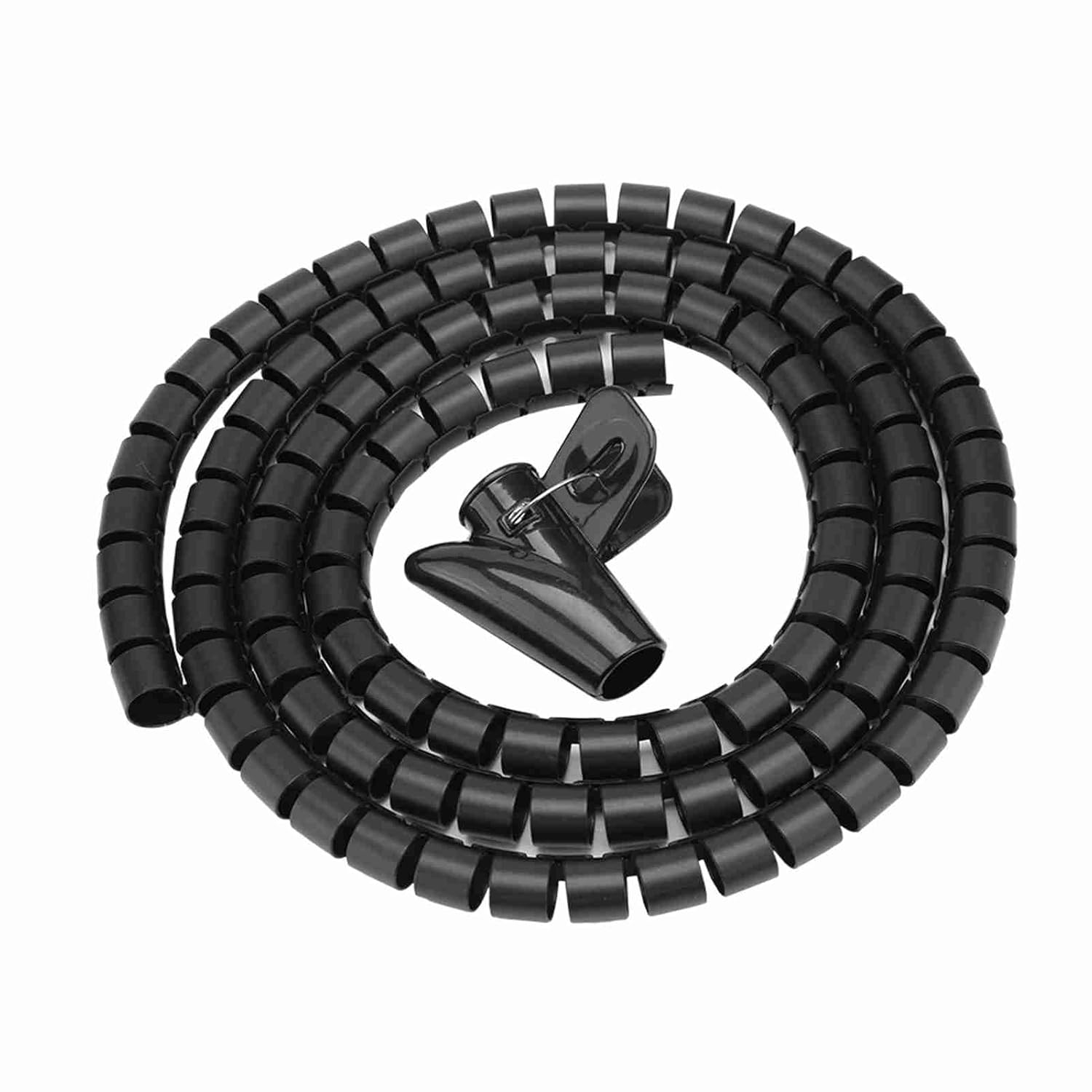 Spiral Tube Wrap, Reusable Flexible Spiral Tube Cable Organizer Wire Wrap Cord Protector Wire Storage (1.5M*16Mm) image number 5