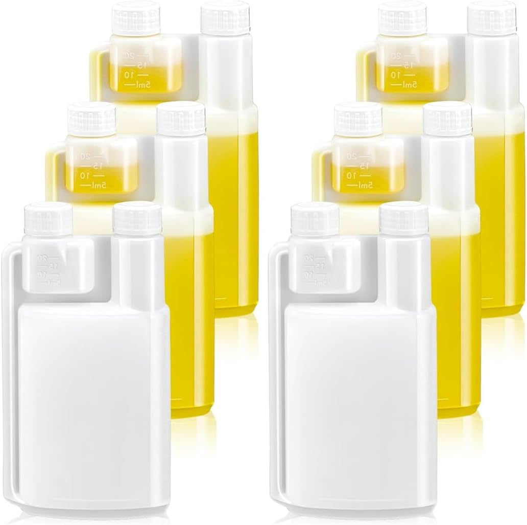 AIMALL Twin Chamber Plastic Bottle, Chemical Liquid Containers with Tamper Evident Caps, Durable PE, 8.5-33.8 Oz Sizes, for Chemical Liquids Storage image number 3