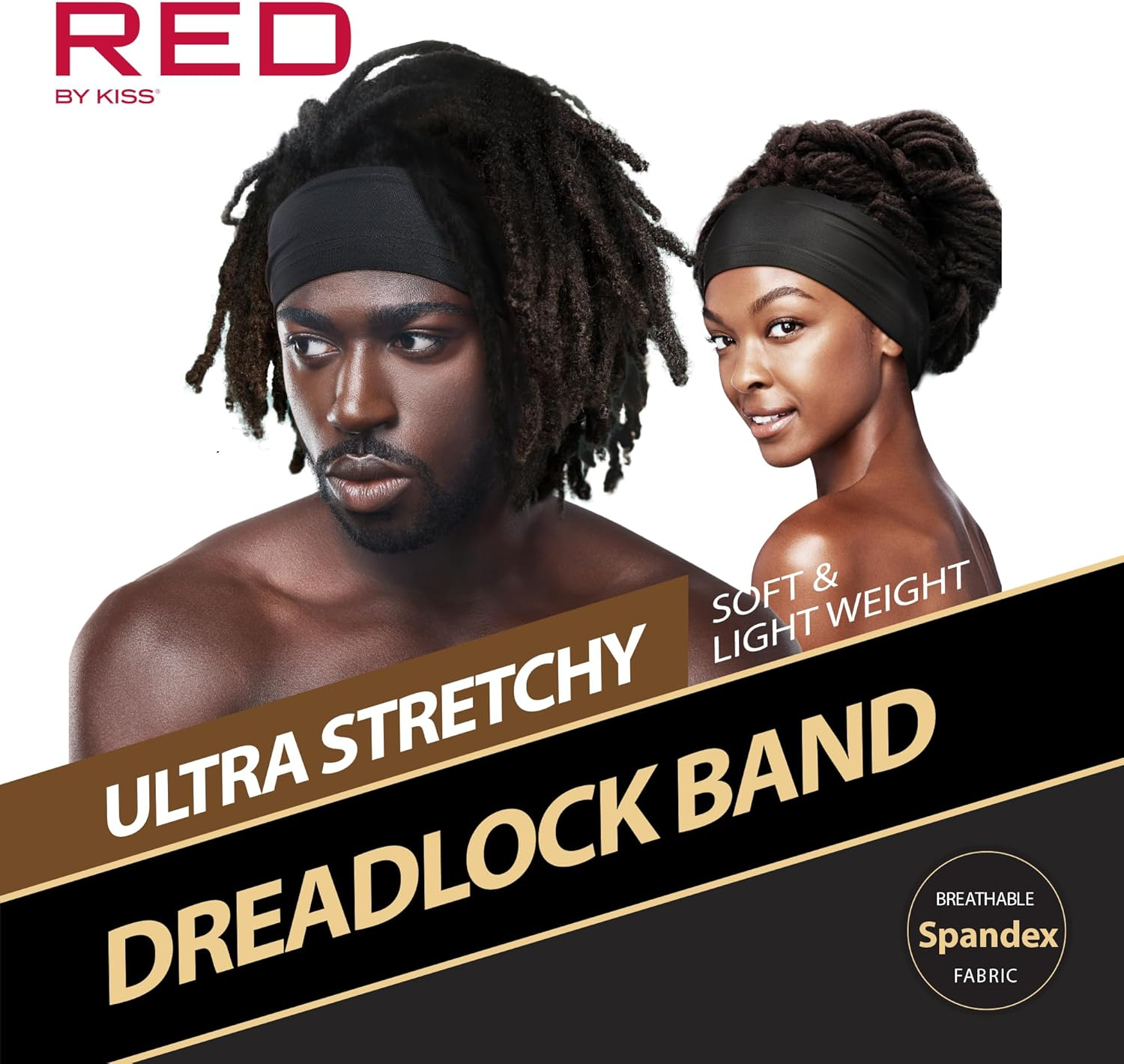 Red by Kiss Dreadlock Band, Premium Silky Spandex, Lightweight & Stretchable, Extra-Wide for Comprehensive Coverage, Hair Protection for Active Lifestyle, Avoid Breakage image number 1