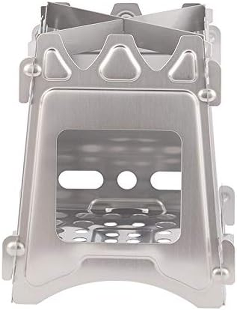 Lightweight Portable & Foldable Wood Burning Camping Stove, Backpacking Stove for Outdoor Camping, Backpacking, Hiking, Traveling BBQ and Bushcraft Survival