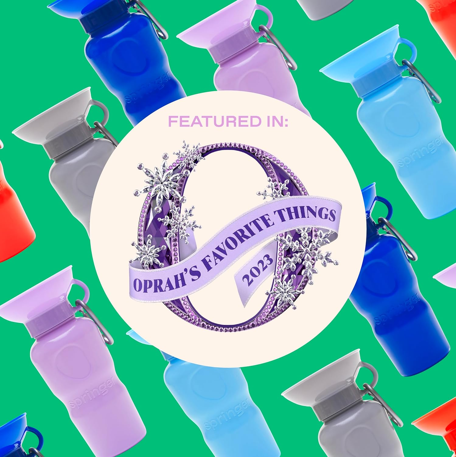 Springer Pets Classic Travel Bottle (22 Ounces, Sky Blue) image number 5