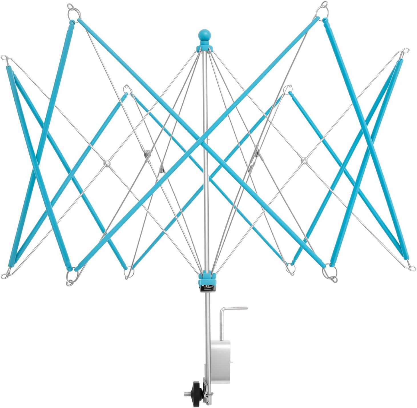 Yarn Winder, Umbrella Yarn Swift, with Table Clamp Portable Swift Winder, Essential Crochet Tools, Easy Setup and Low Noise for Skeins, Hand Operated Winding Frame (Pink)