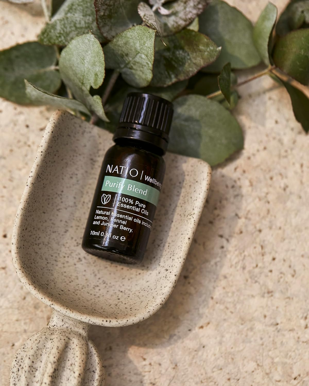 Natio Australia Wellbeing Pure Essential Oil Blend - Purify 10Ml - Lemon, Fennel and Juniper Berry to Help Nutralise Unwanted Odours - 100% Pure Essential Oil Blend - Made in Australia image number 1