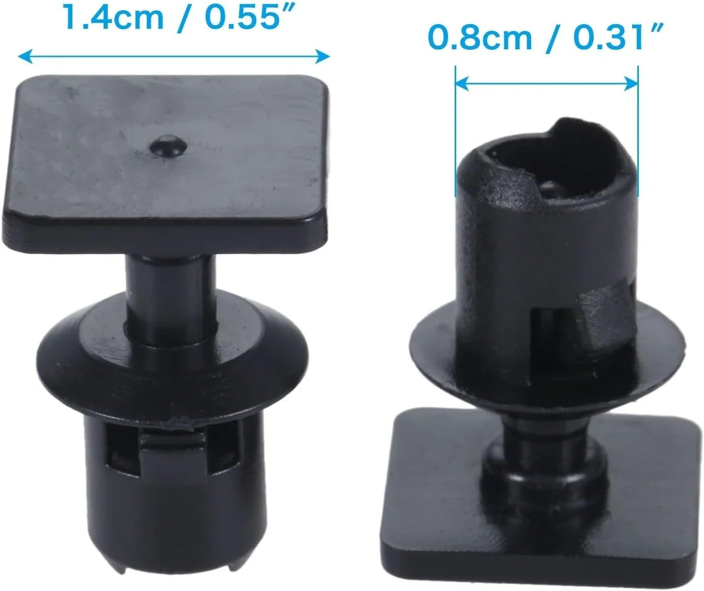 TOKCBCUPCK 50Pcs Black Nylon Car Roof Lining Clips Fastener Replacement for VW Caddy Transporter T4 T5 Auto Interior Accessories Automotive Fasteners image number 1