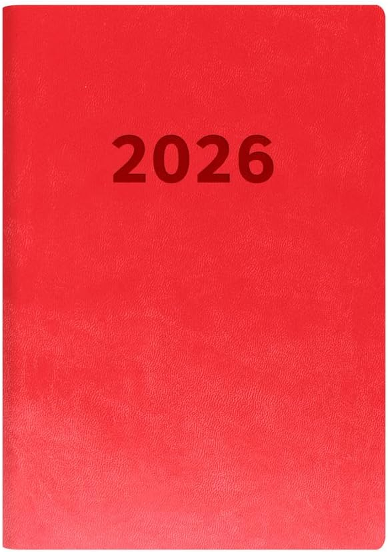 Collins - Edge Rainbow 12 Month 2026 Diary/Planner, Week to View, A5 Soft Cover - Red image number 2