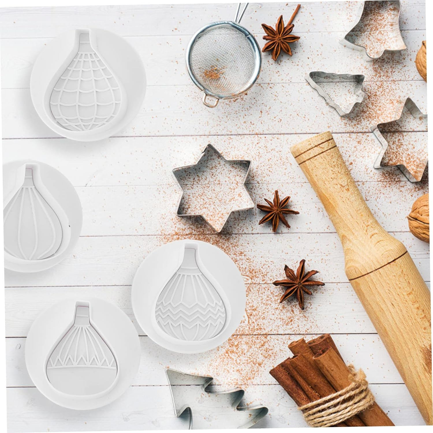 8Pcs Hot Air Balloon Shape Baking Molds Reusable Cookie Cutters for Cake and Fondant Decorating Safe Household Baking Supplies for Adults and Boys and Girls image number 3