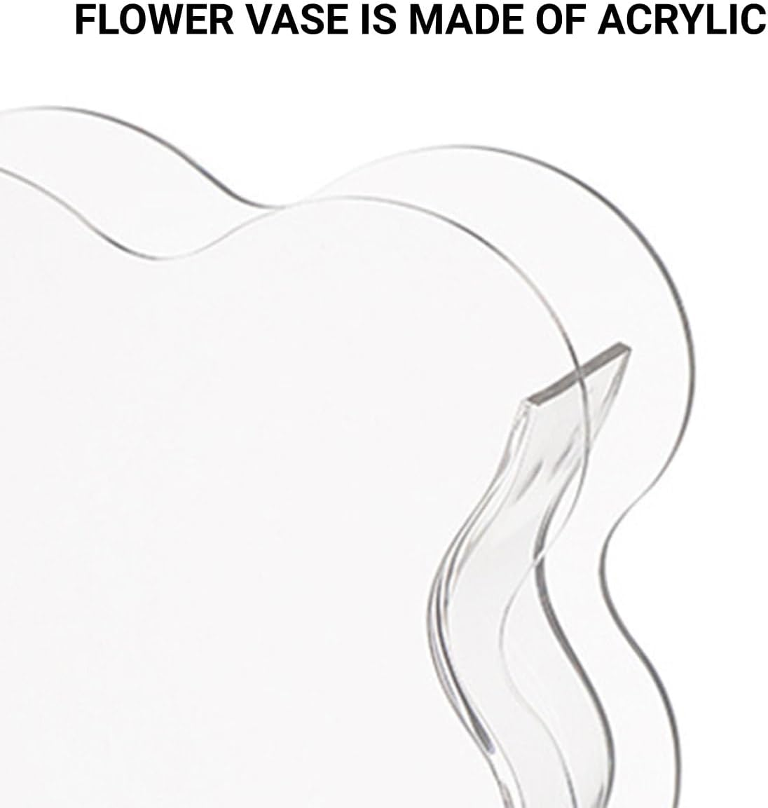 AIMALL Acrylic Transparent Vase for Flower Arrangement, Creative Colourful Desktop Decoration Fish Tank Style, for Dried or Fresh Flowers, 8.27In and 8.7In Home Ornament - Handheld Model-Green image number 2