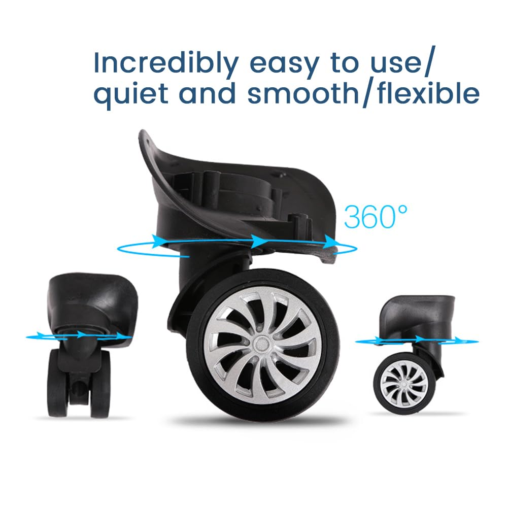 Lyaciomn 4 Pack Replacement Luggage Suitcase Spinner Wheels Suitcase Spinner Wheels for Luggage image number 6