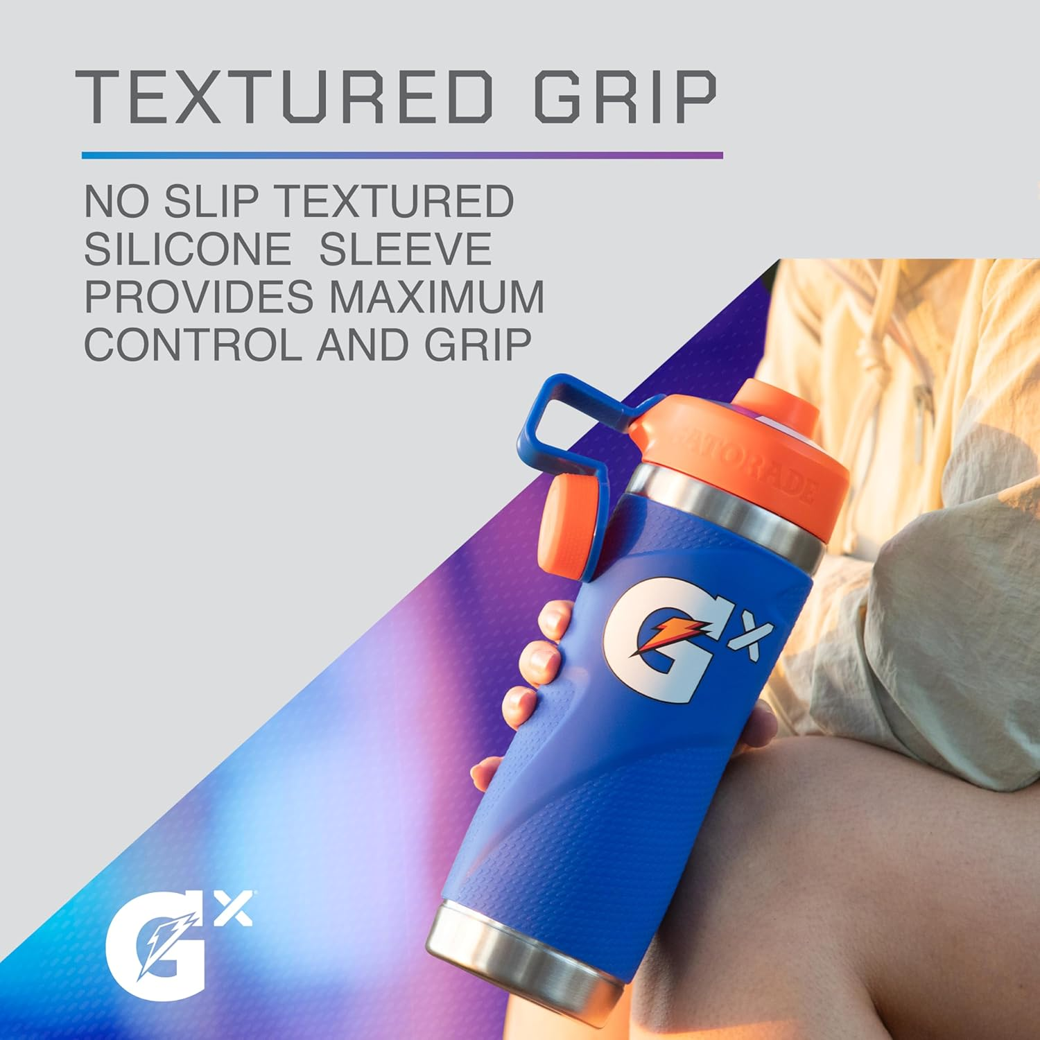 Gatorade Gx Stainless Steel Bottle, White, 32Oz image number 4