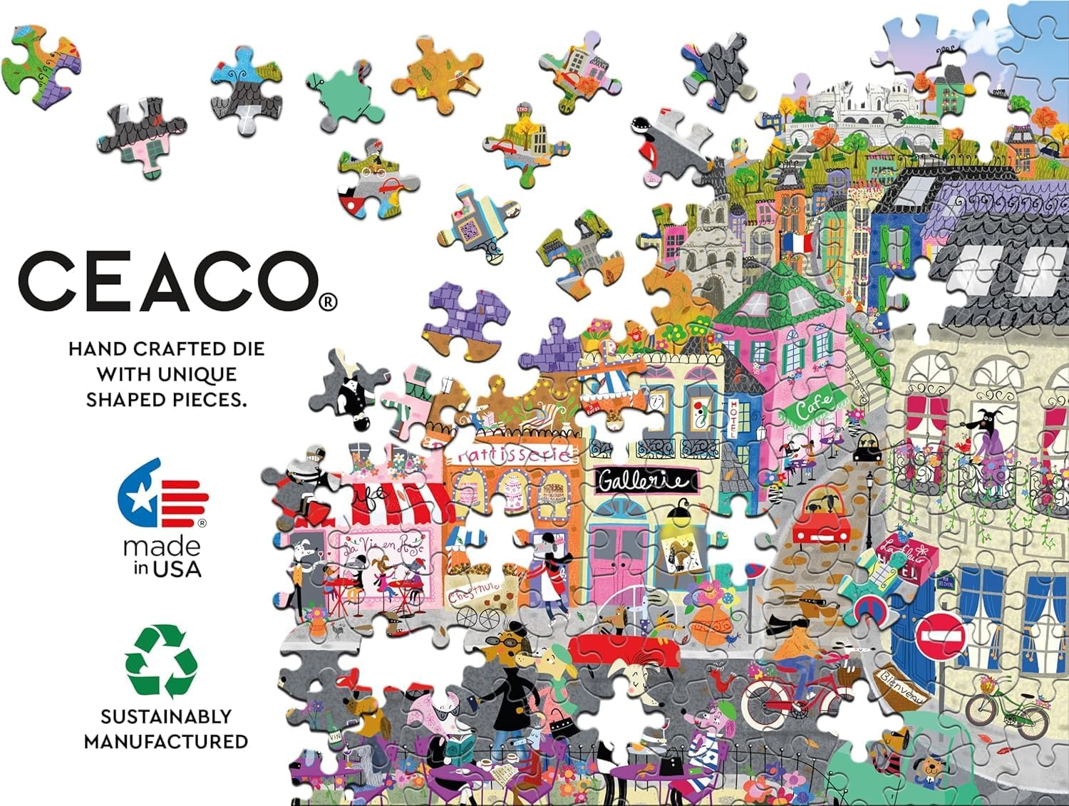 Ceaco - Shop Windows - Paris Windows - 1000 Piece Jigsaw Puzzle image number 1