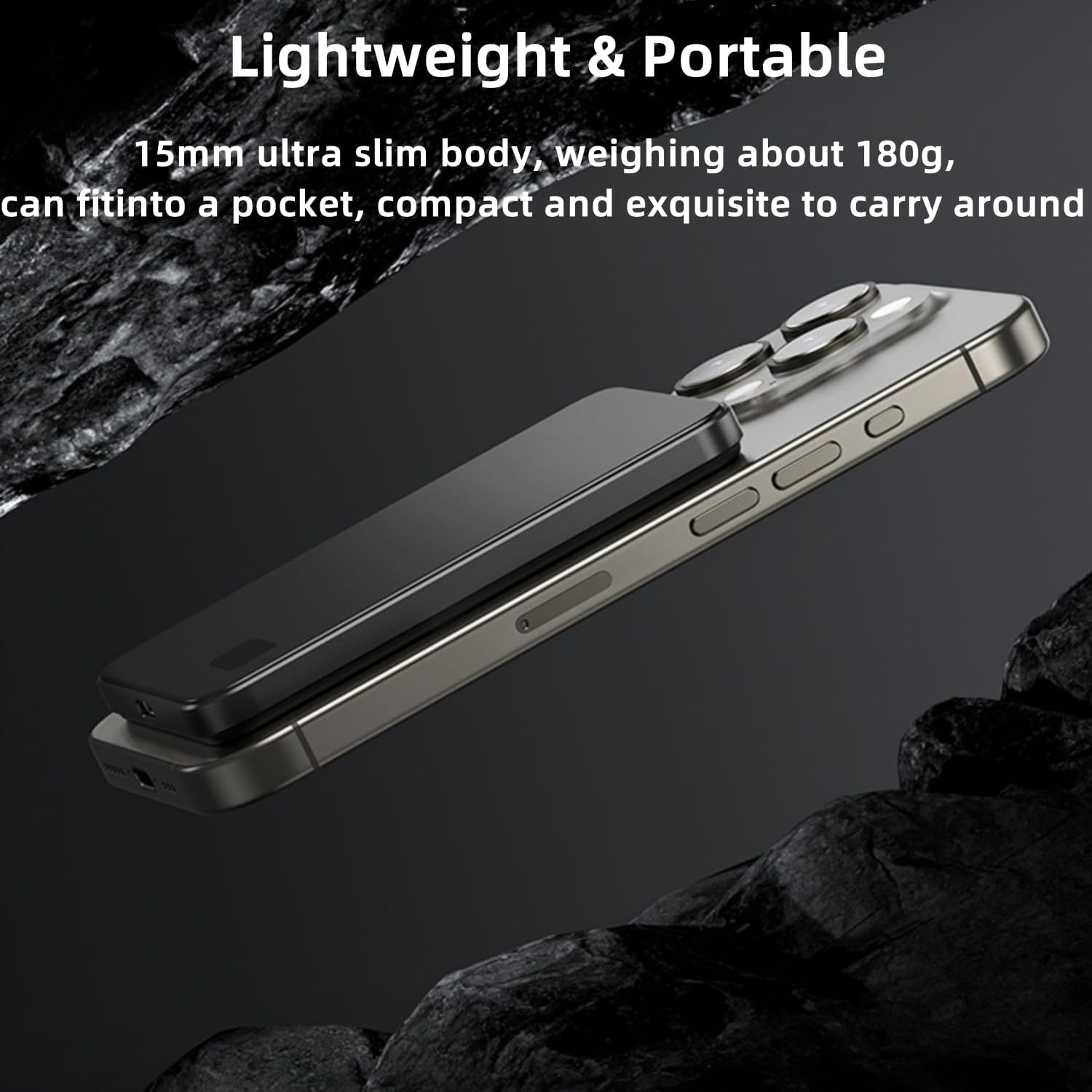 Magnetic Wireless Power Bank 10000Mah 3-In-1 Portable Charger with Mag-Safe for Iphone 16/15/14/13/12, Watch, Airpods 20W PD Fast Charging with LED Display Compatible with Samsung Galaxy Phones image number 4