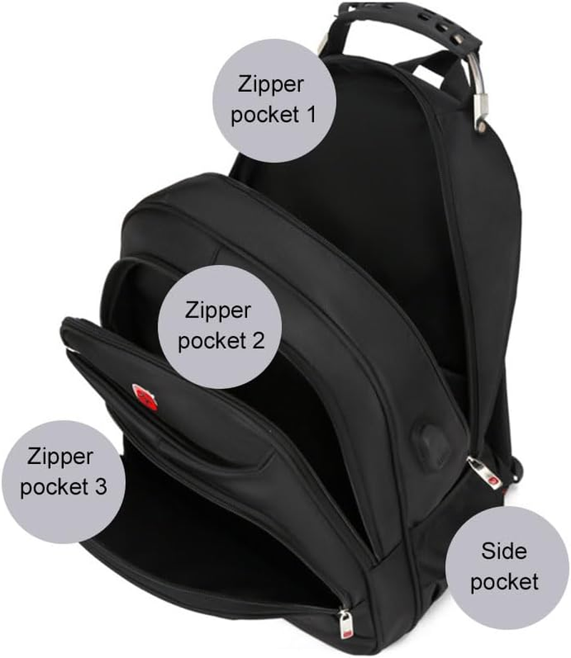 Backpack for Women Men Casual Travel Laptop Backpack Aesthetic Lightweight College Bookbags (Black)