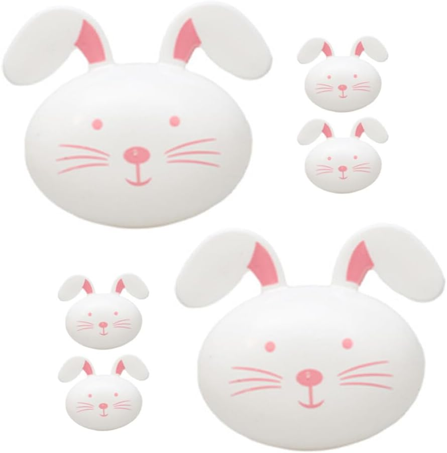 ABOOFAN 6Pcs Bunny Shaped Easter Eggs, Plastic Fillable Easter Eggs Easter Rabbit Containers Surprise Empty Eggs for Easter Eggs Hunt Game Basket Stuffers Fillers image number 3