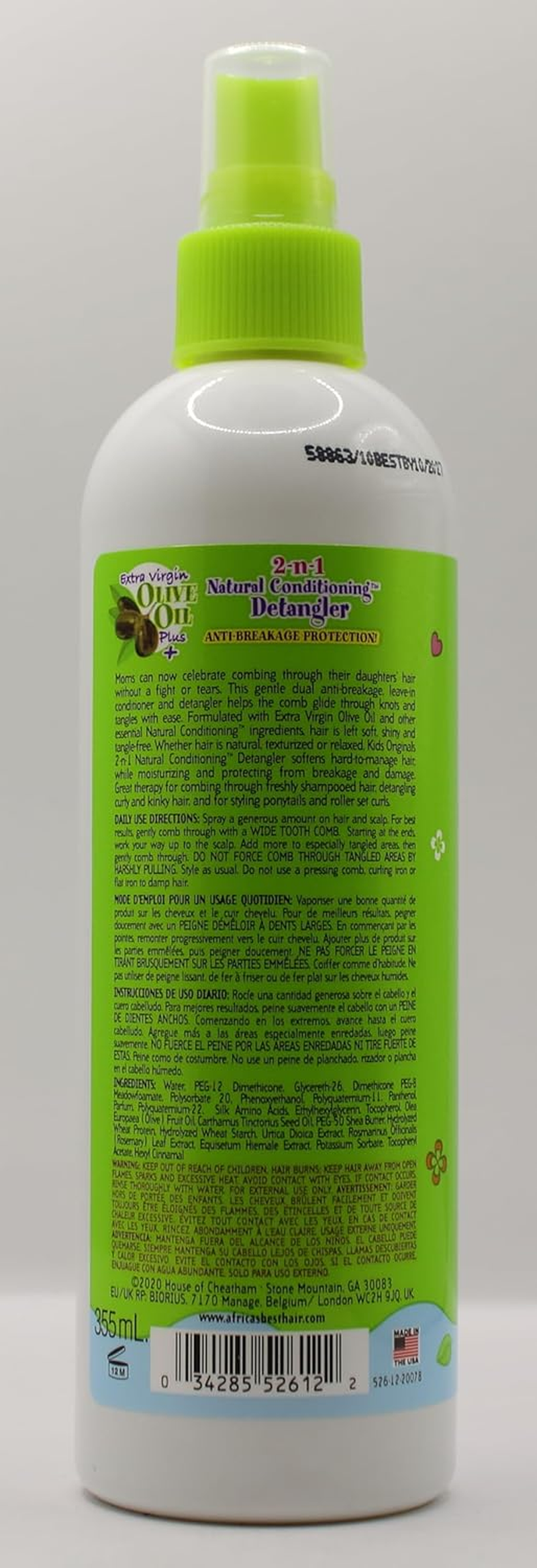 Africa'S Best Kids Organics | Set of 3 | Ultimate Moisture Care Shampoo with Shea Butter | 2-In-1 Nourishing Detangling Spray | Detangling and Moisturising Hair Lotion