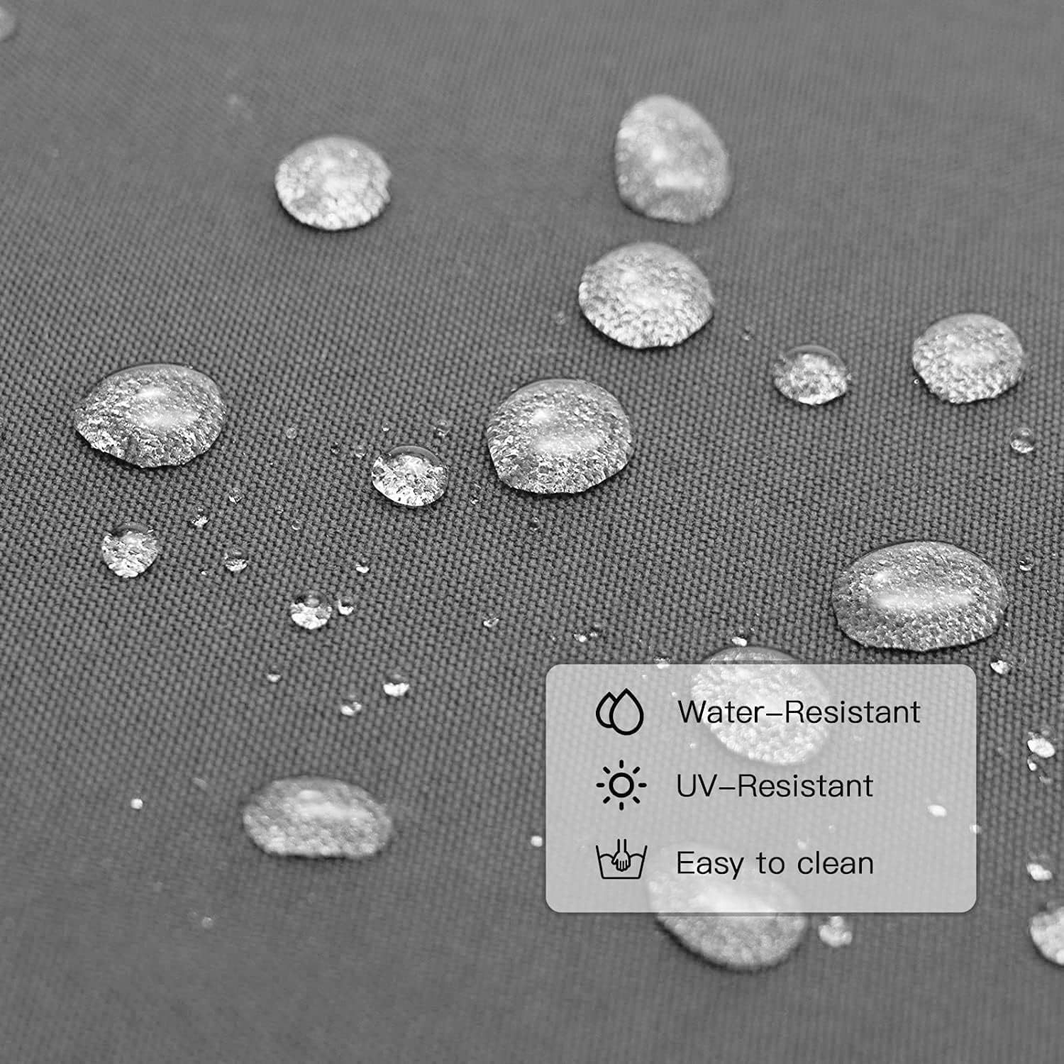 2 Set Patio Chair Cushion 48Cmx48Cm Waterproof Outdoor Seat Cushions for Patio Furniture 3-Year Color Fastness Garden Sofa Couch Chair Pads with Handle and Adjustable Straps(Light Gray) - Light Gray image number 5