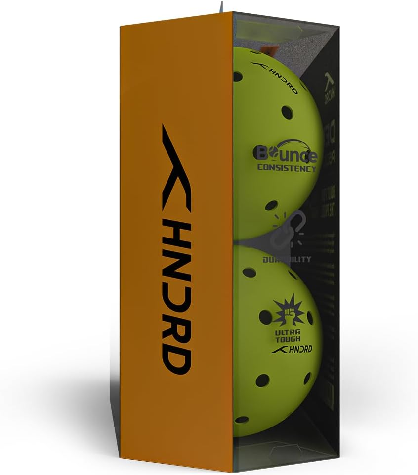 Hundred Delta Pro Pickleball B&auml;lle | Von USA Pickleball Zugelassen | Lochdesign | Turnierball
