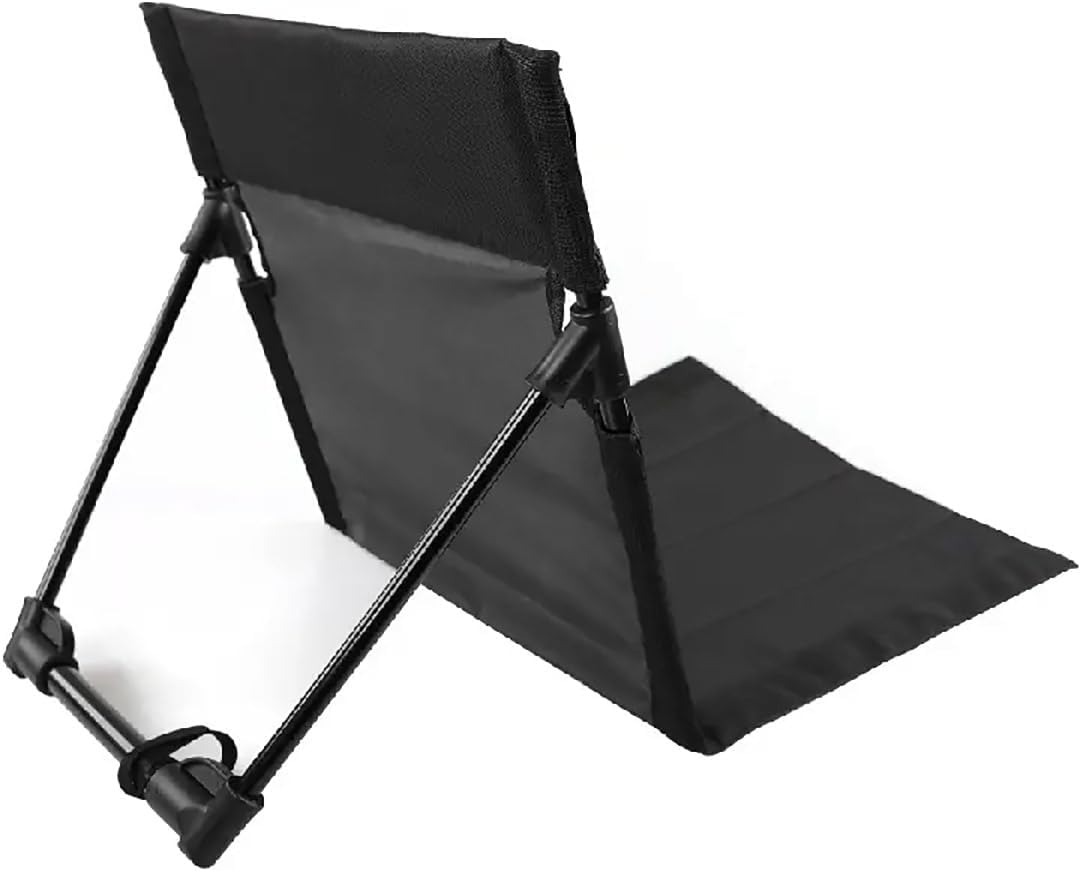 AIMALL Outdoor Folding Chair, Ultra-Light Portable Camping Stool, Sponge-Filled Oxford Fabric Seat, Adjustable Backrest, Ideal for Camping, Fishing, 16.54" Height - Brown image number 6