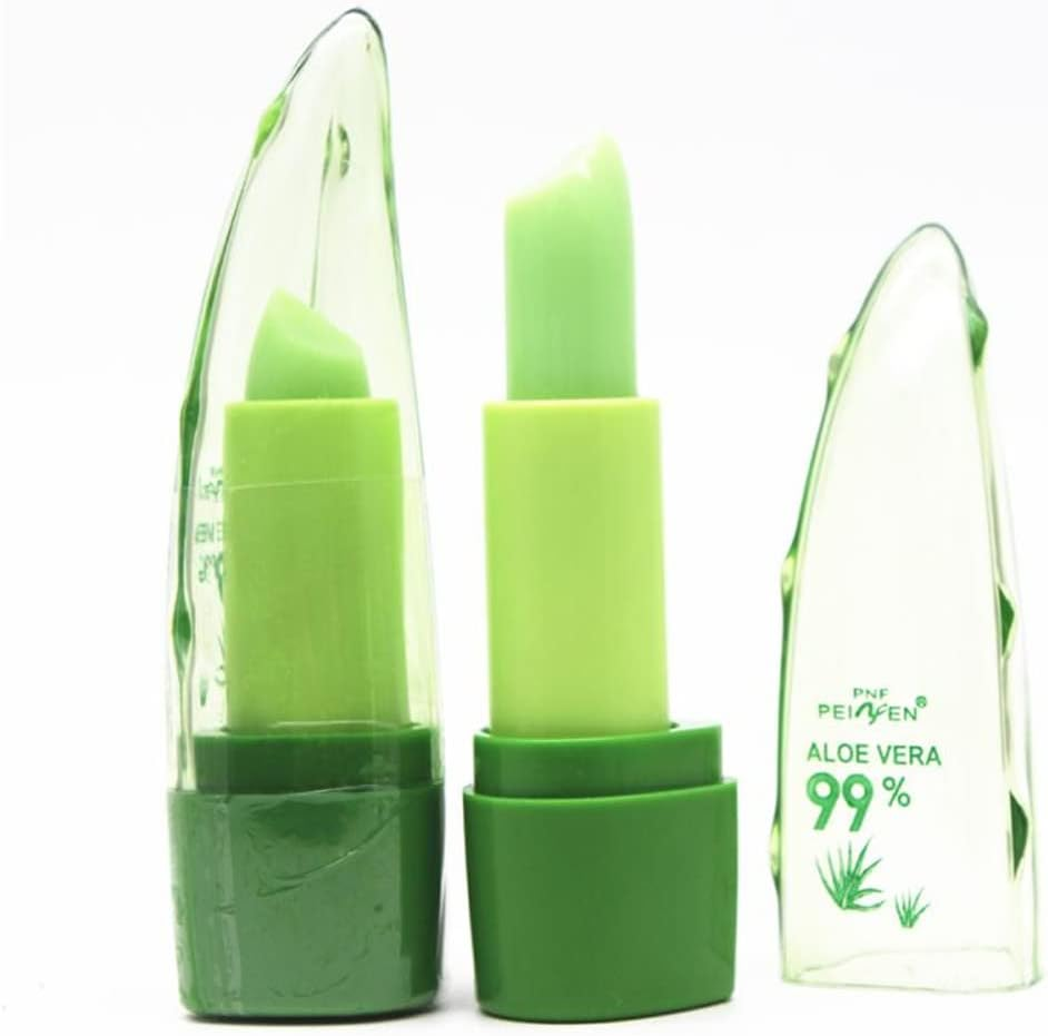 2PCS Color Changing Lip Balm, Aloe Vera Lipstick, Color Changing Lipstick for Women, Temperature Color Changing Lip Balm, Hydrate Lip Care Balm Tinted Jelly Lipstick (Jelly Lipstick)