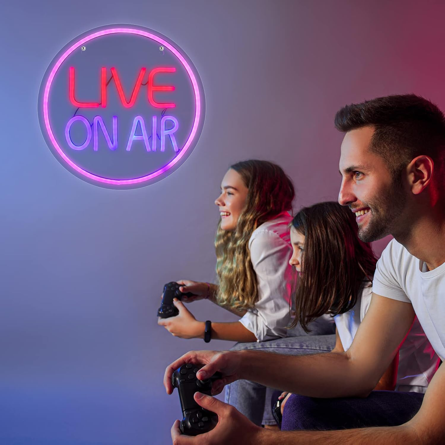 KABOER Live on Air Neon Light Sign,11.8'' LED Live on Air Neon Lights Decor,Usb Powered Live on Air Neon Wall Art Sign for Studio, Wall, Bedroom, Game Room Decor,Rtqoj7650 image number 1