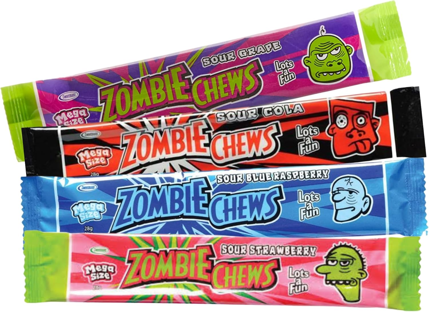 Zombie Chews Assorted Flavours - 28 Pack - Bulk Value Pack image number 1
