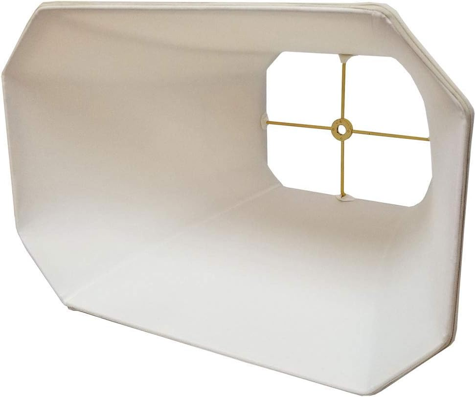 Royal Designs Rectangle Cut Corner Lamp Shade - Beige - (5 X 6.5) X (8 X 12) X 10 image number 7