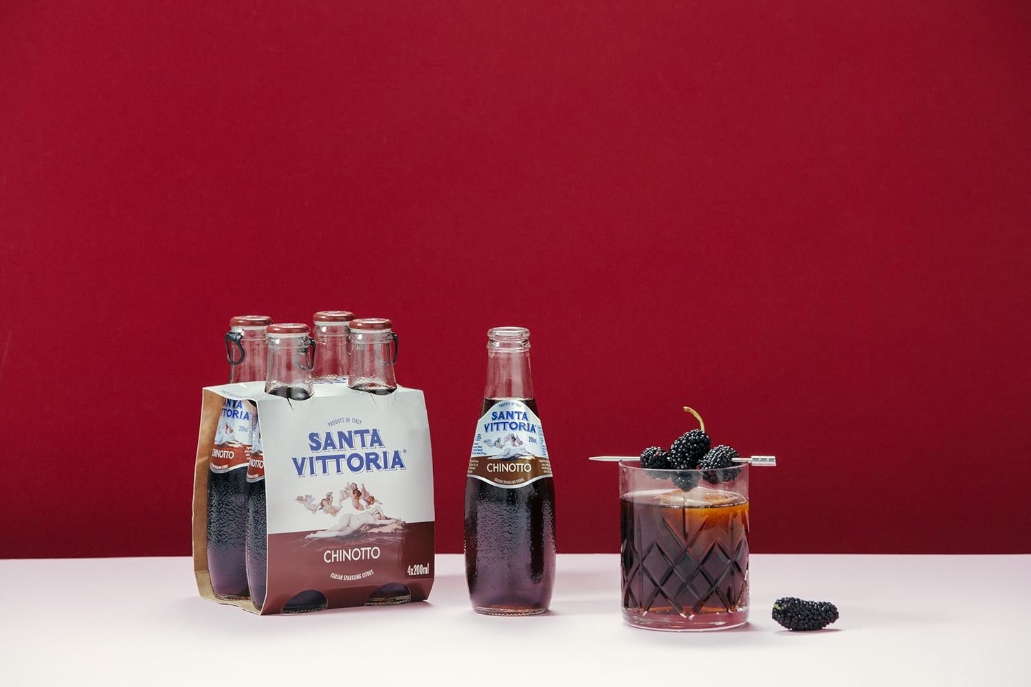 Santa Vittoria Italian Soda Chinotto, 24 X 200Ml. Chinotto Citrus Flavour, No Added Preservatives. image number 3